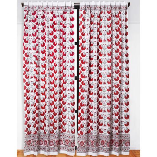 Janvi Curtain - Red